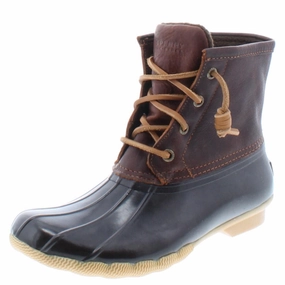 Daily Comfort Saltwater Womens Leather Ankle Rain Boots
