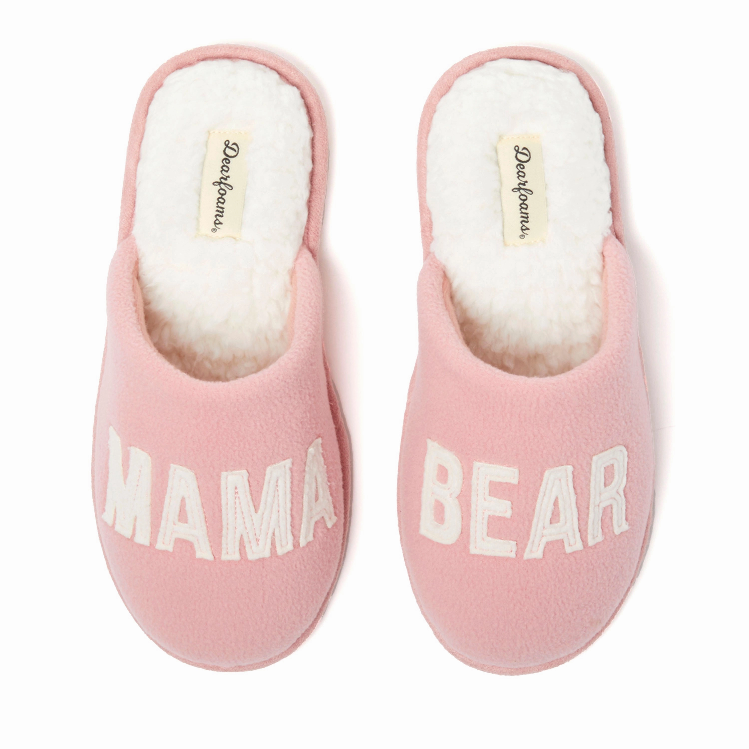 Dearfoams Women's Carley Mama Bear Mom Scuff Slipper ArchSupport