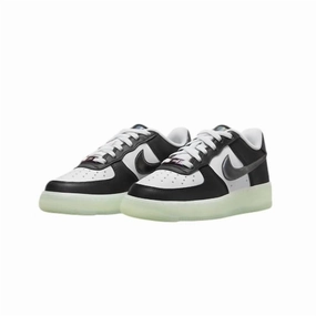 Boy's Air Force 1 Lv8 Gs Sneakers In White/vapor Green-Black Walking Ease Vegan Material Options