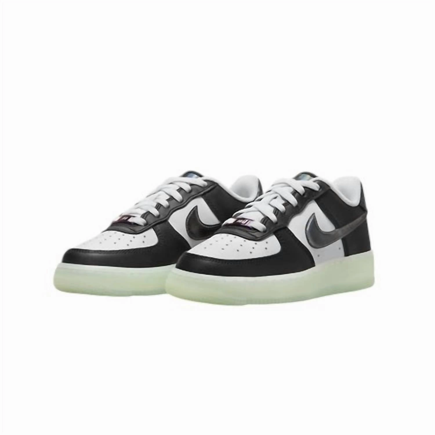 MoldedInsole Boy's Air Force 1 Lv8 Gs Sneakers In White/vapor Green-Black