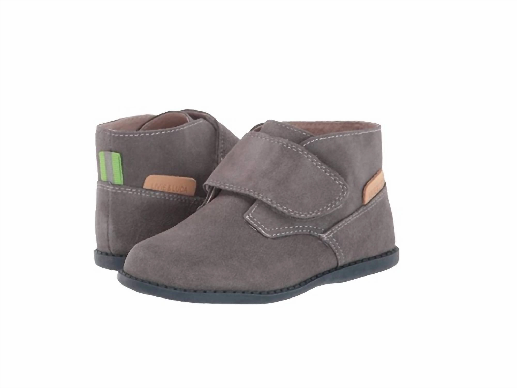 Boy's Pollock Bootie In Gray Waterproof Function Rugged Built Rainy Day Commuter