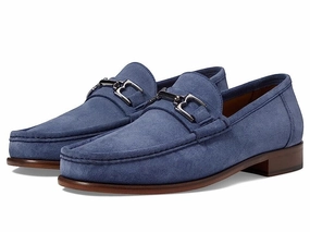 Bruno Magli Trieste Loafer Men's US 7 Light Blue Suede Slip-On Square Toe KHD830 hurdles shoes Half   Size Available