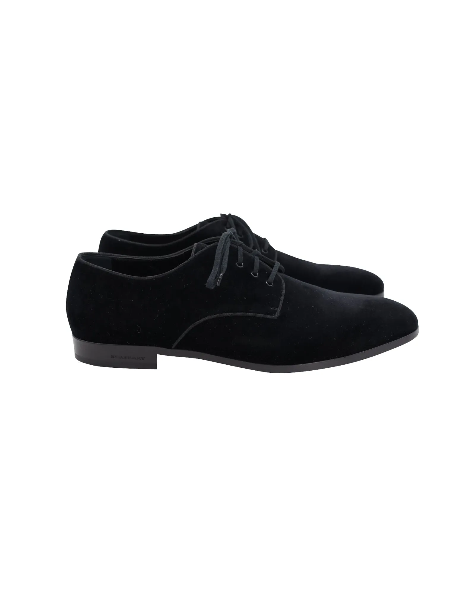 Dress Shoes Burberry Lace Up Derby Oxfords in Black Velvet
