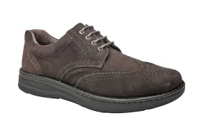 Men's Delaware Wingtip Oxford Shoes In Brown Durable Make Urban Executive Everyday Comfort