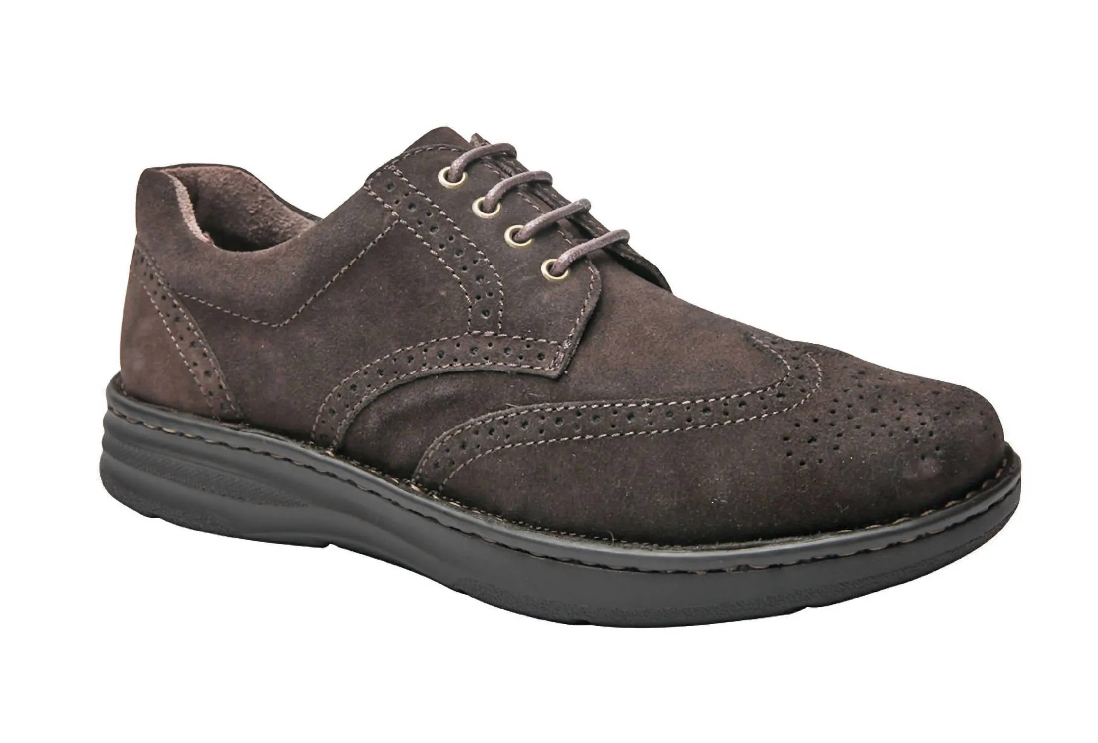 Men's Delaware Wingtip Oxford Shoes In Brown Routine Outfit