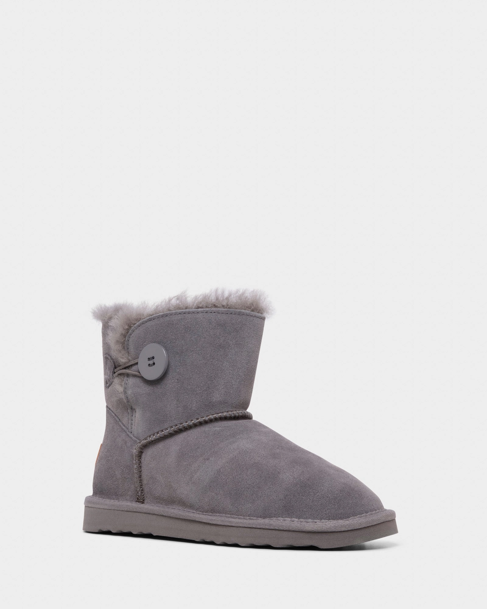 Button Ugg Dark Grey Low Profile Cold Climate