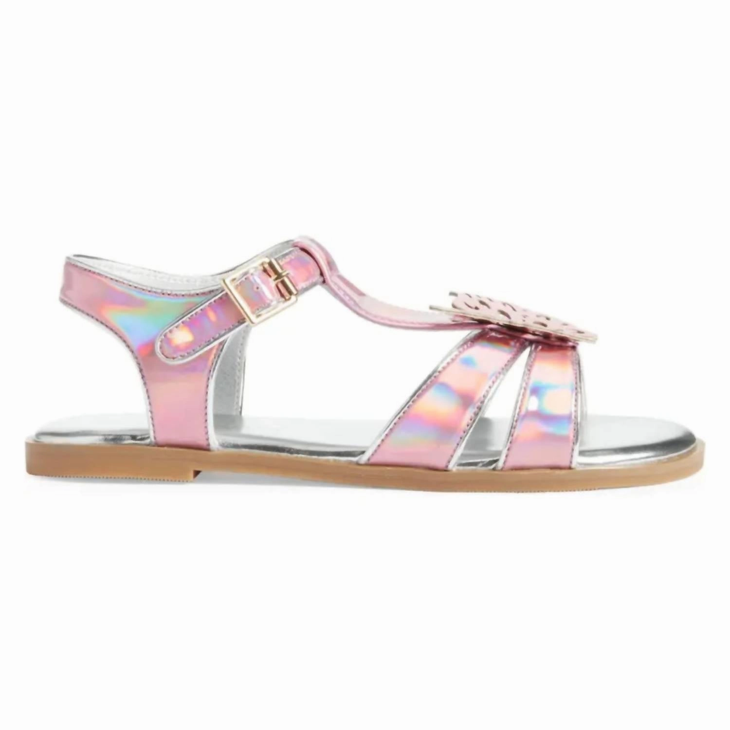 Kids Miss Butterfly Sandal In Rainbow Iridescent Quality Design Breathable Lining