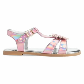 Kids Miss Butterfly Sandal In Rainbow Iridescent Quality Design Breathable Lining