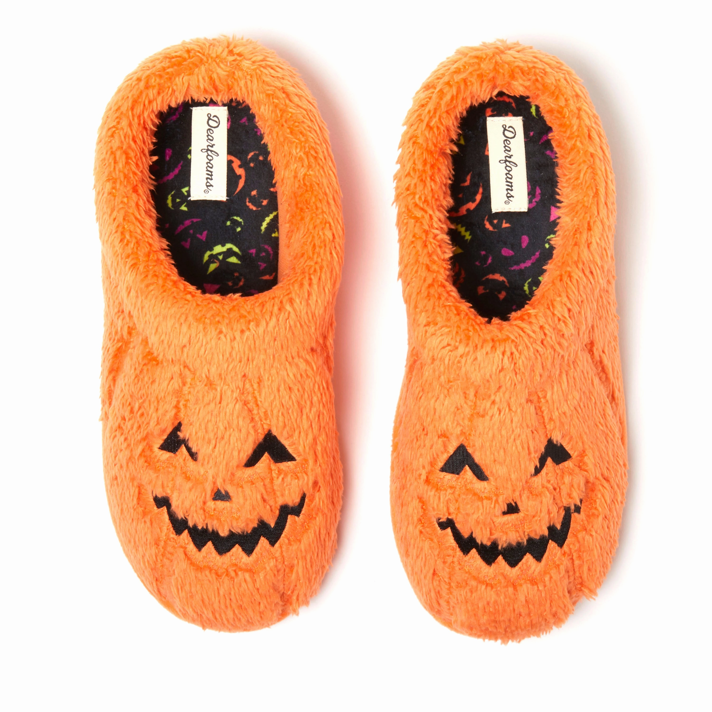 Dearfoams Unisex Jack-O-Lantern Clog Slipper Daylong Comfort
