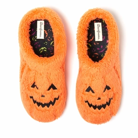 Dearfoams Unisex Jack-O-Lantern Clog Slipper Easy Wear Cozy Slippers