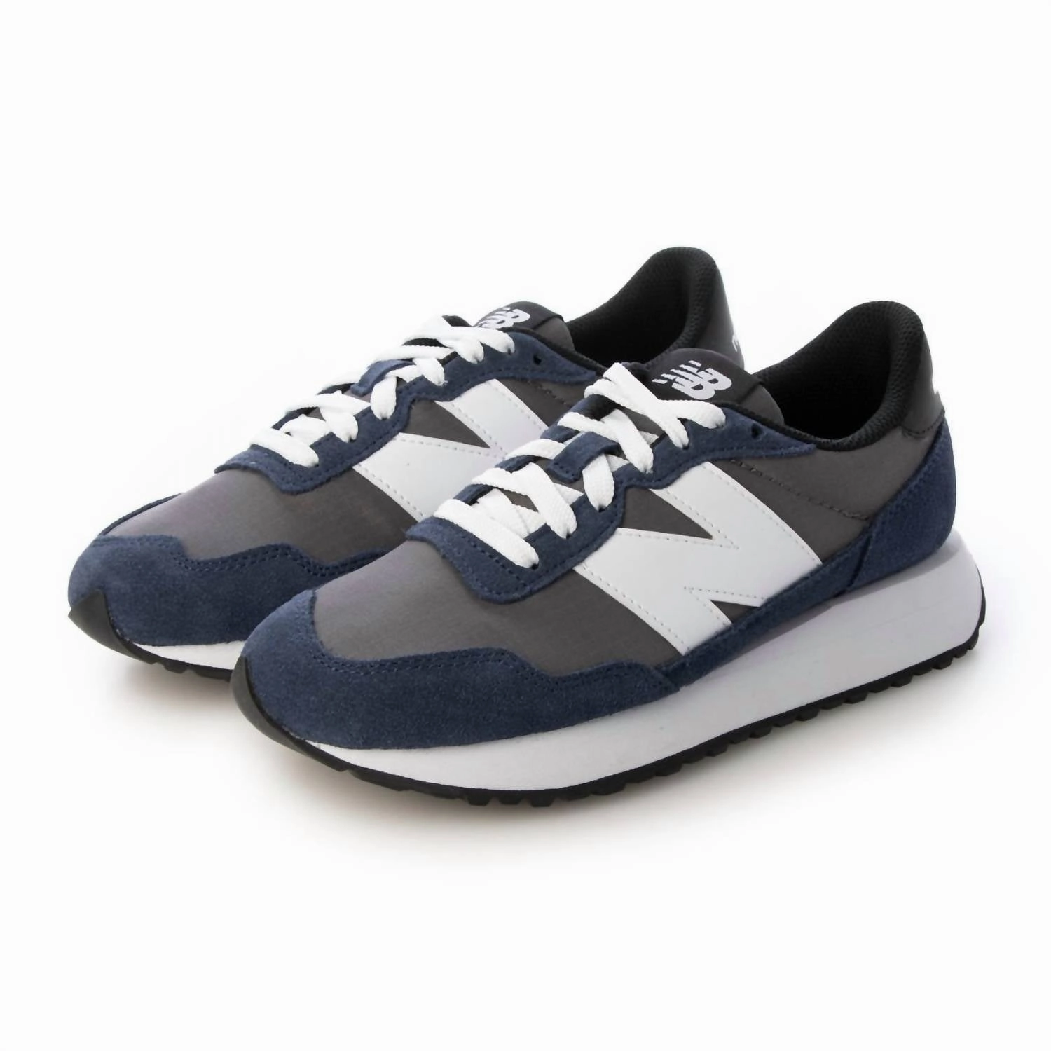 Casual Ms237Mcn Suede Sneakers In Navy/grey embossed - finish - design shoes