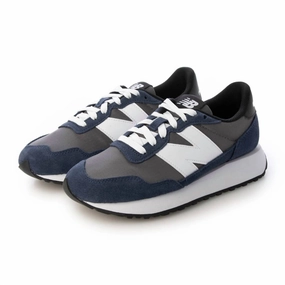 Casual Ms237Mcn Suede Sneakers In Navy/grey low-top shoes Male runner
