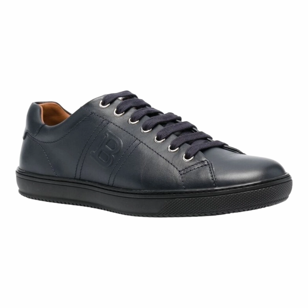 Bally Orivel Men's 6240302 Navy Leather Sneaker gradient - design shoes