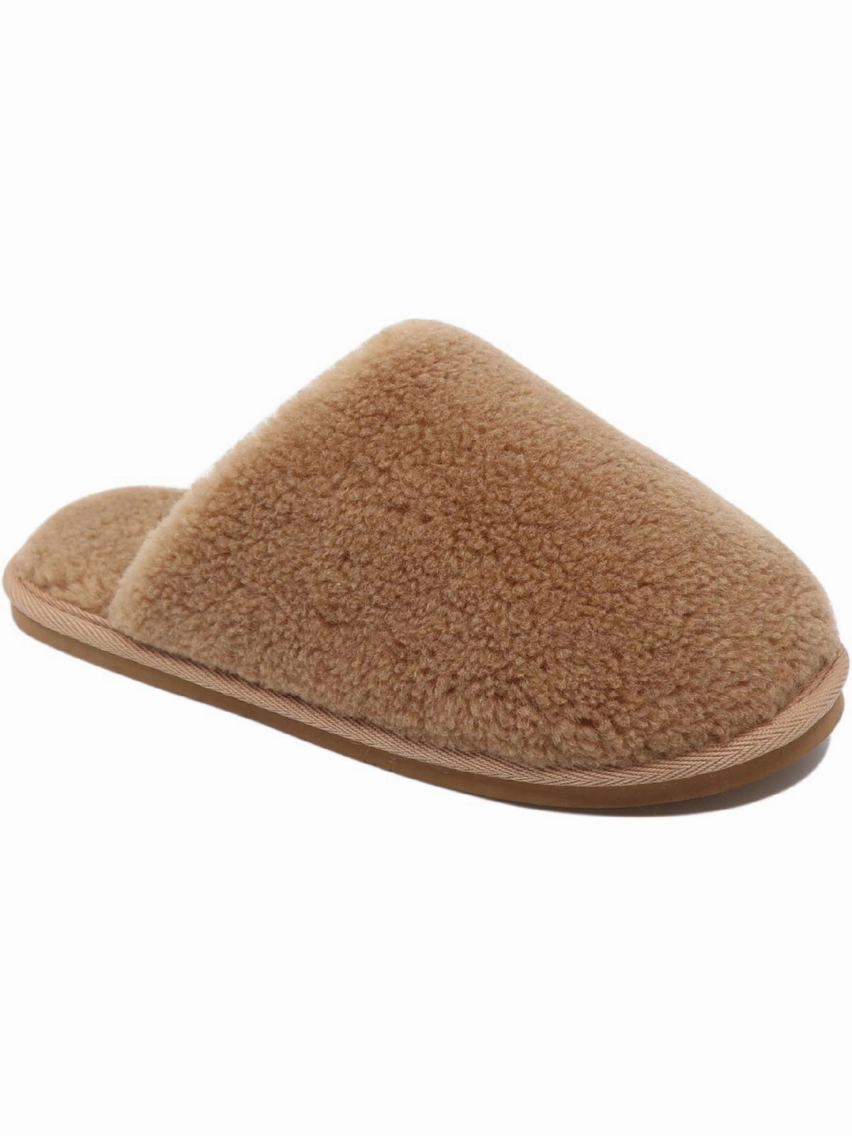 Cecil Womens Faux Fur Wool Blend Slide Slippers Comfortable Cushion