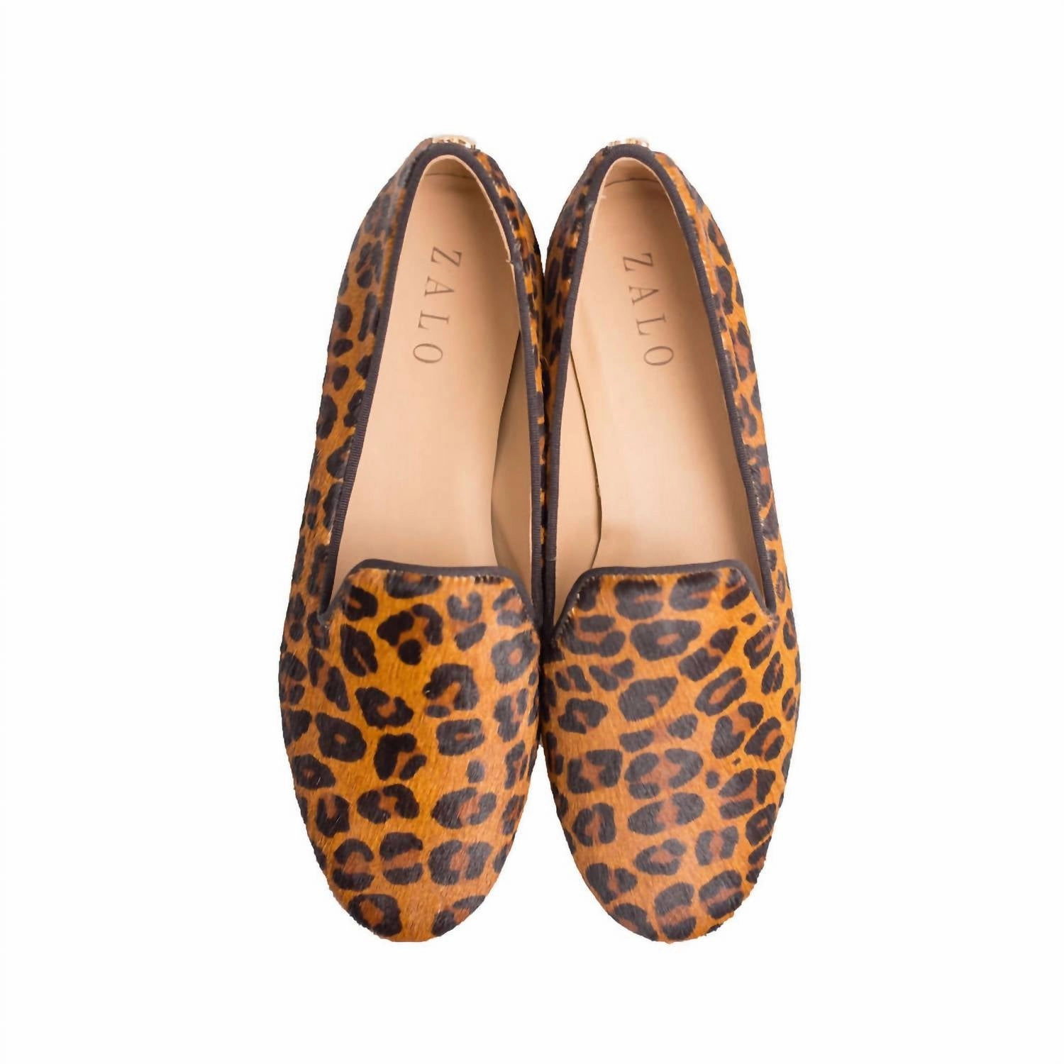 Fashionable Comfort Cheetah Calf Hair Slipper In Mocha