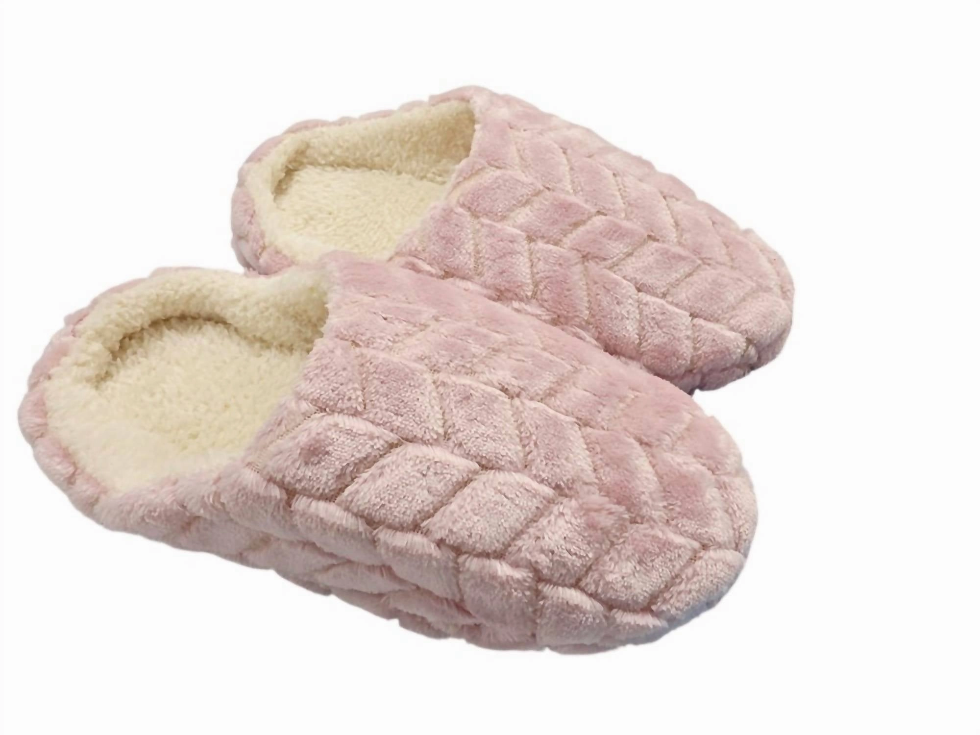 Chevron Fur Hoodback Slippers In Peony Comfortable Walking Relax Fit Sandal