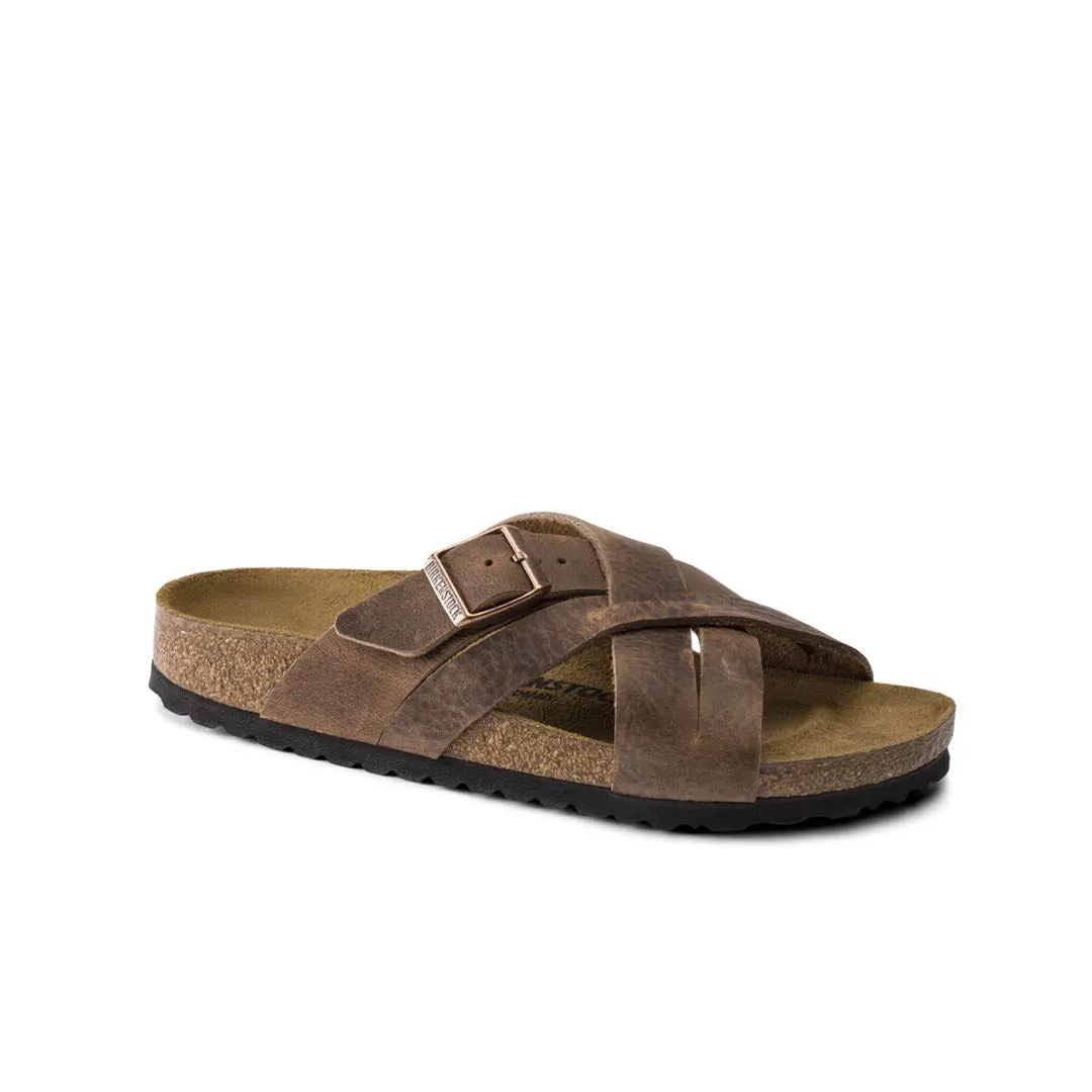 Relaxing Camo Mode Birkenstock - Men's Lugano Oiled Leather Sandals (1015498)