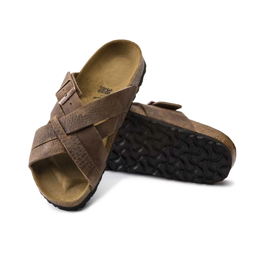 Open Steps dry weather Birkenstock - Men's Lugano Oiled Leather Sandals (1015498)