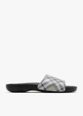 Holiday Time Burberry Grey Slides Dive M