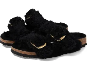 Birkenstock Arizona Big Buckle Teddy Slide Unisex US M4/L6 Black Sandals ZPO1712 Outfit Match