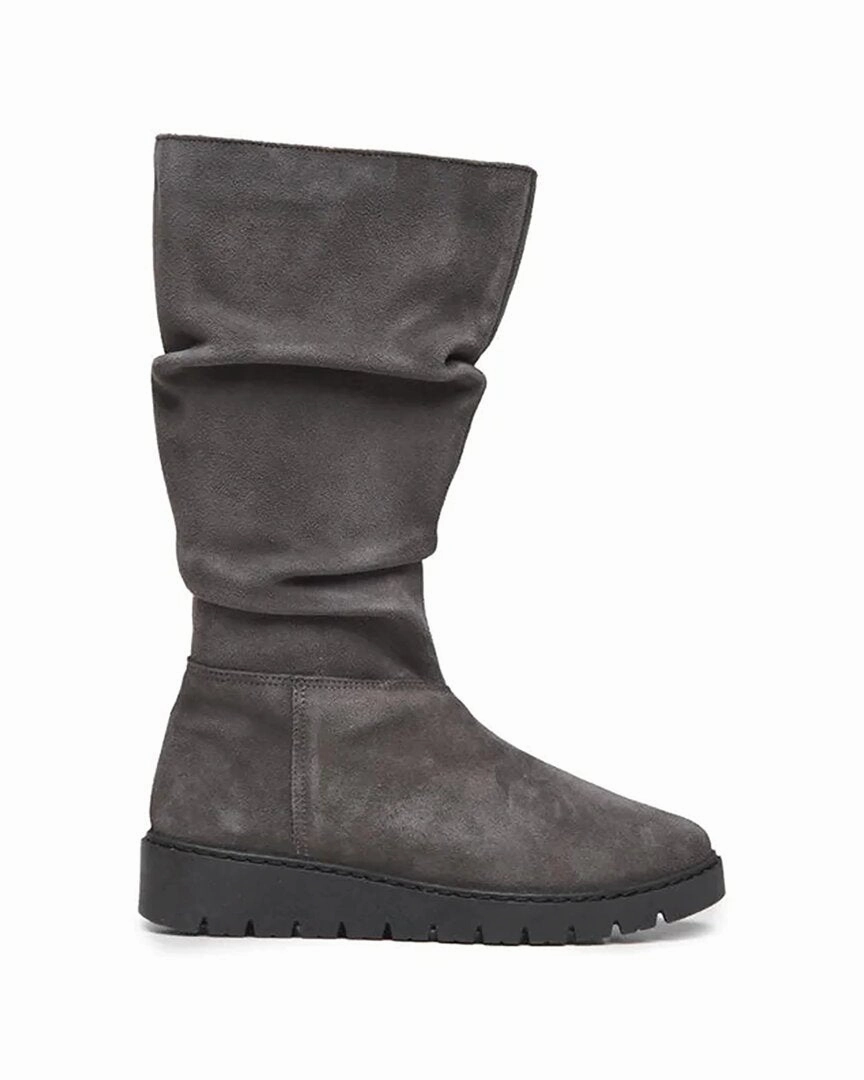 Soft Insole Side zipper Childrenchic Ruched Suede Boot
