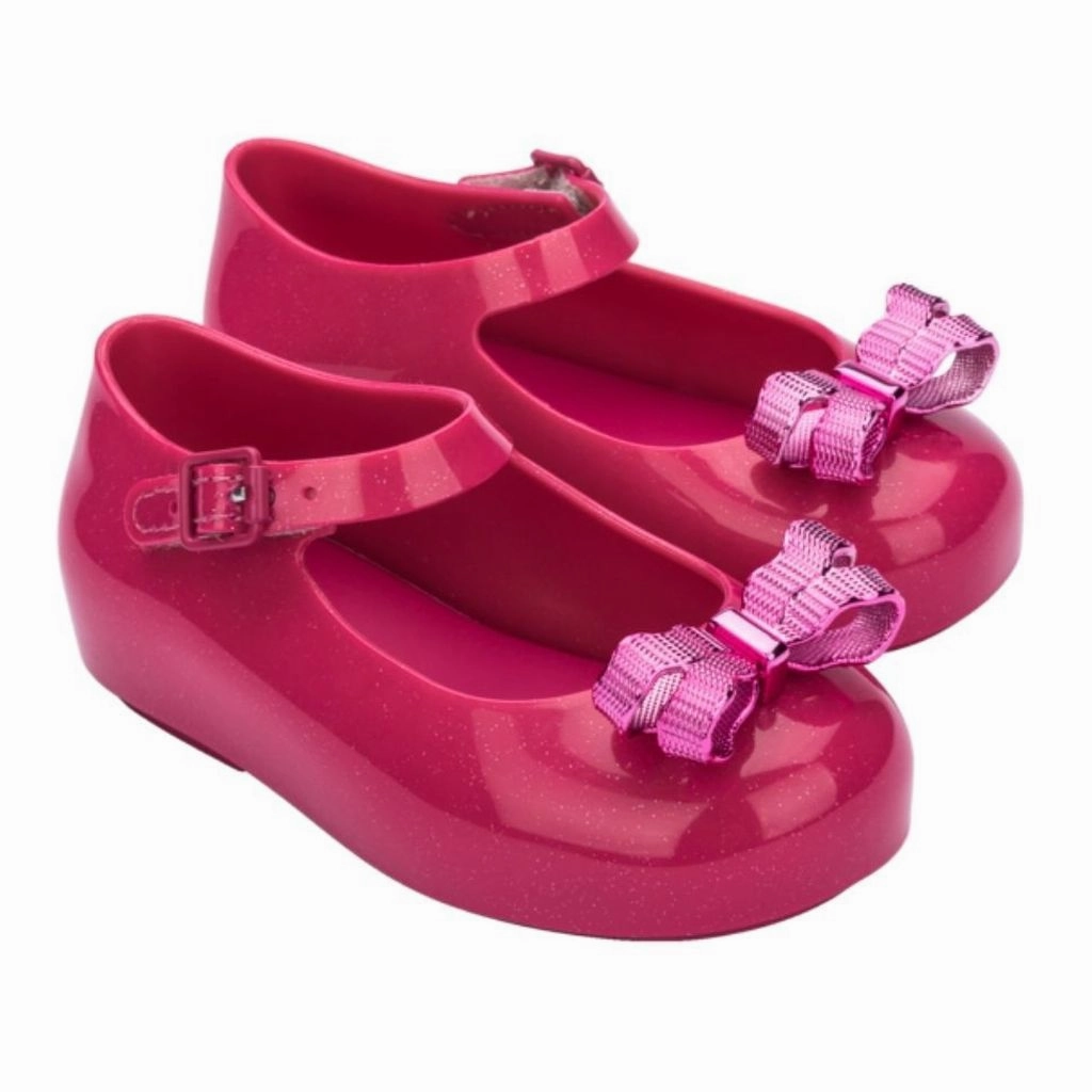 Pink Glitter Bow Jelly Shoes Trail Trek