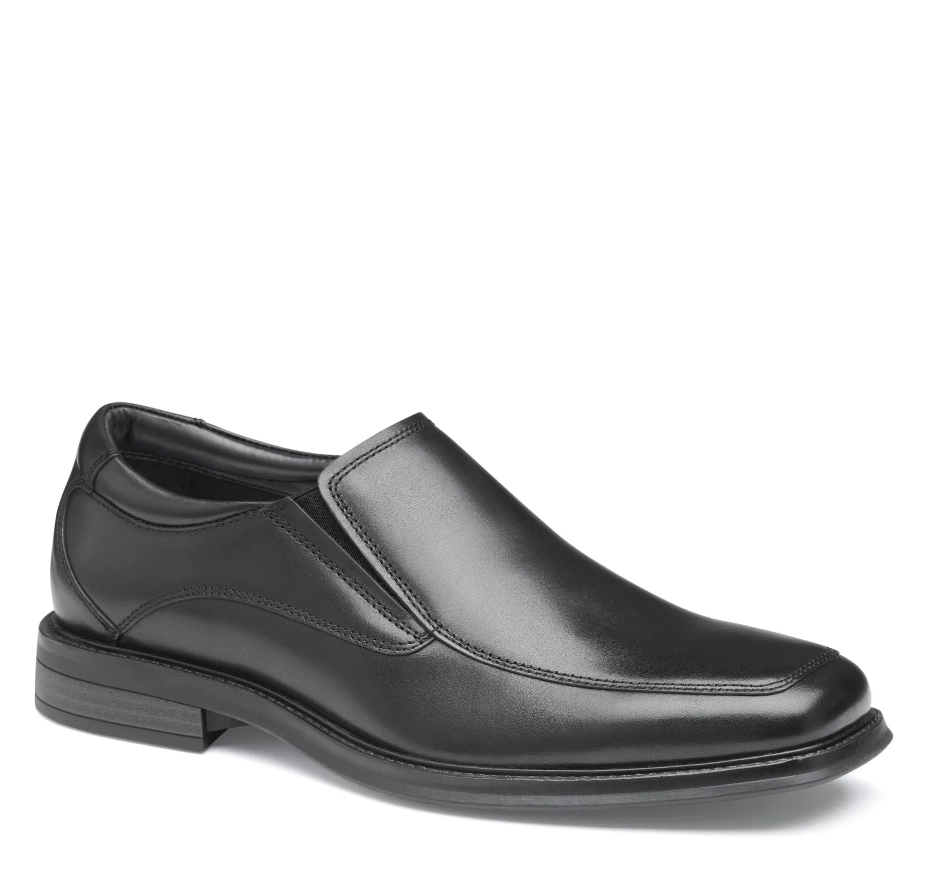 Breathable Material Classic Edge Daily Commute Johnston & Murphy Men's Ardmore Black Leather Moc Toe Venetian Slip On Loafer Shoe
