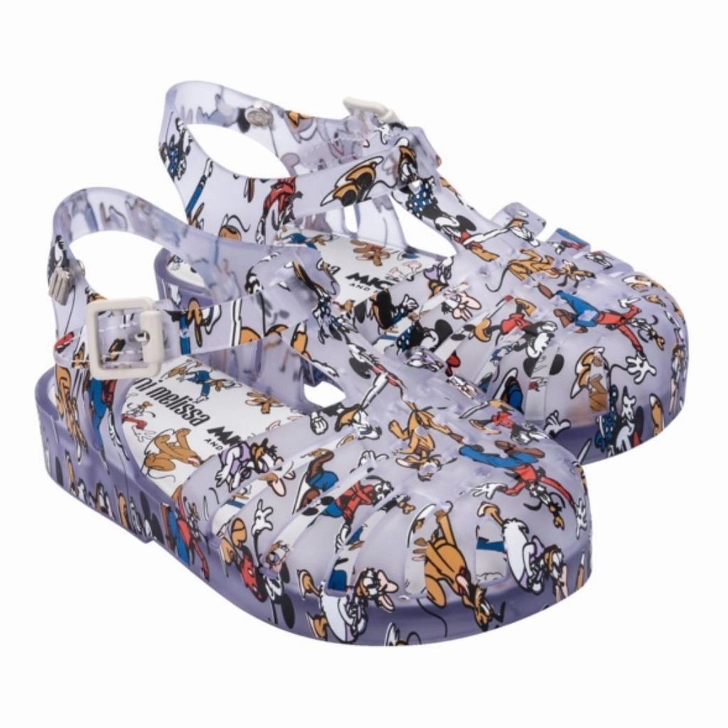 Sporty Detail Slip   Resistant Clear Disney Jelly Shoes