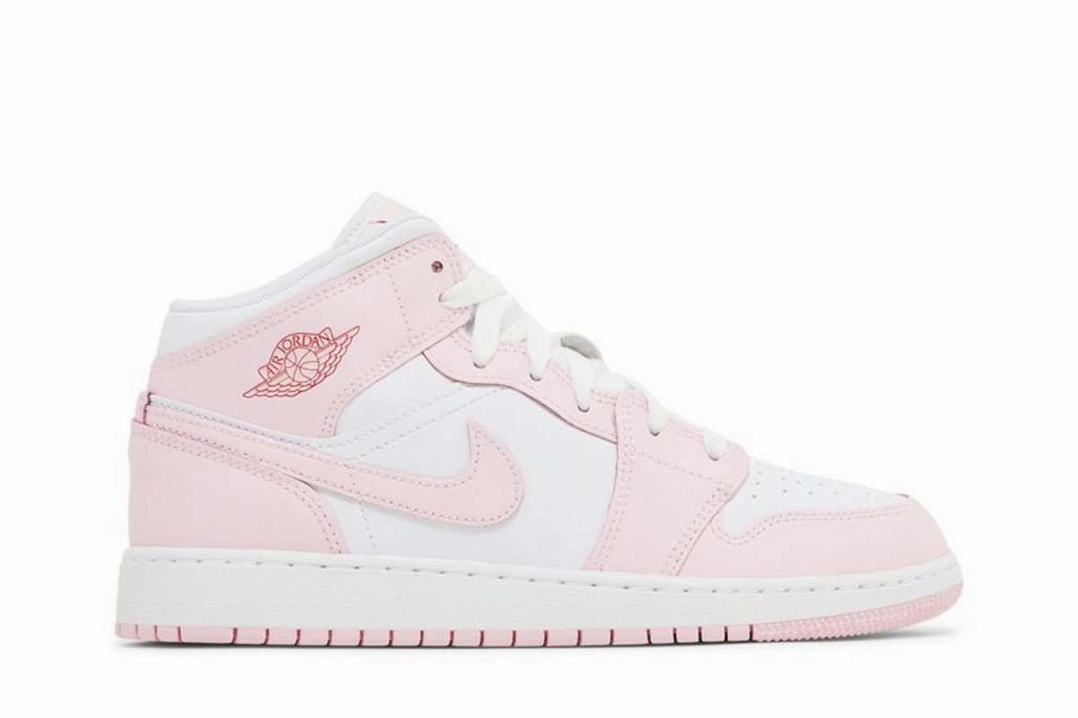 Rain Step Jordan 1 Mid Pink Foam Fire Red (GS)