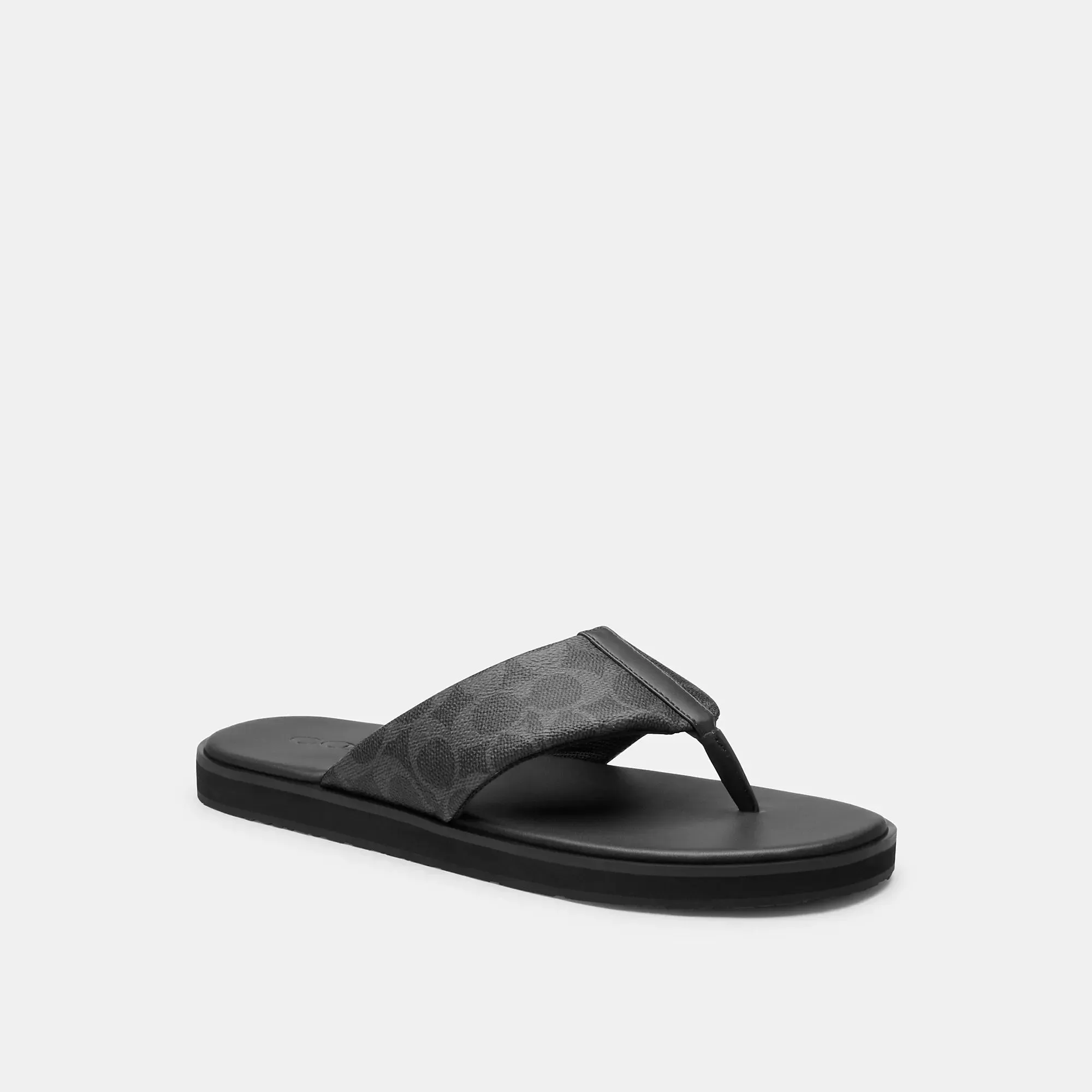 Coach Outlet Flip Flop In Signature Canvas Light Trail Closed Toe