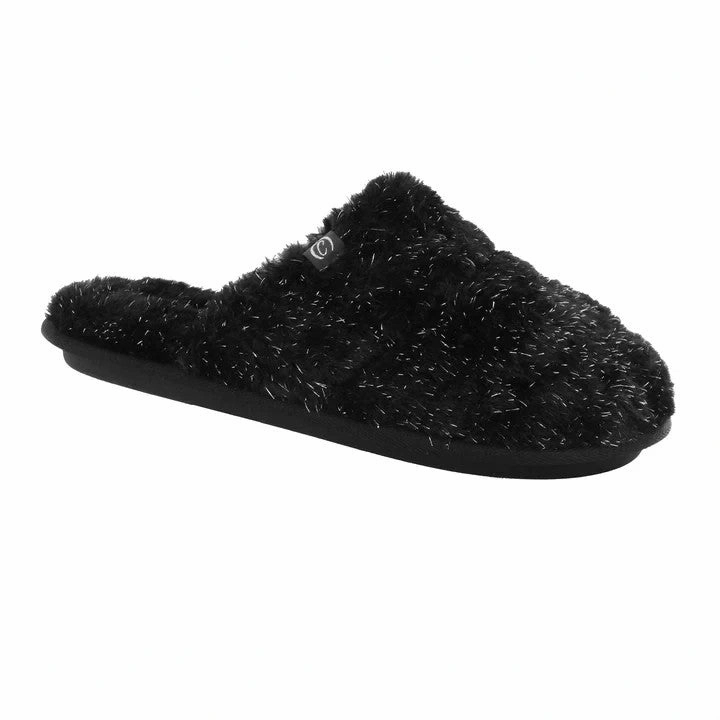 Simple Travel Fit Comfortable Feel Cobian Minou MMN20-415 Slippers Womens  Black Faux Fur Slip On Mule JOBB1497