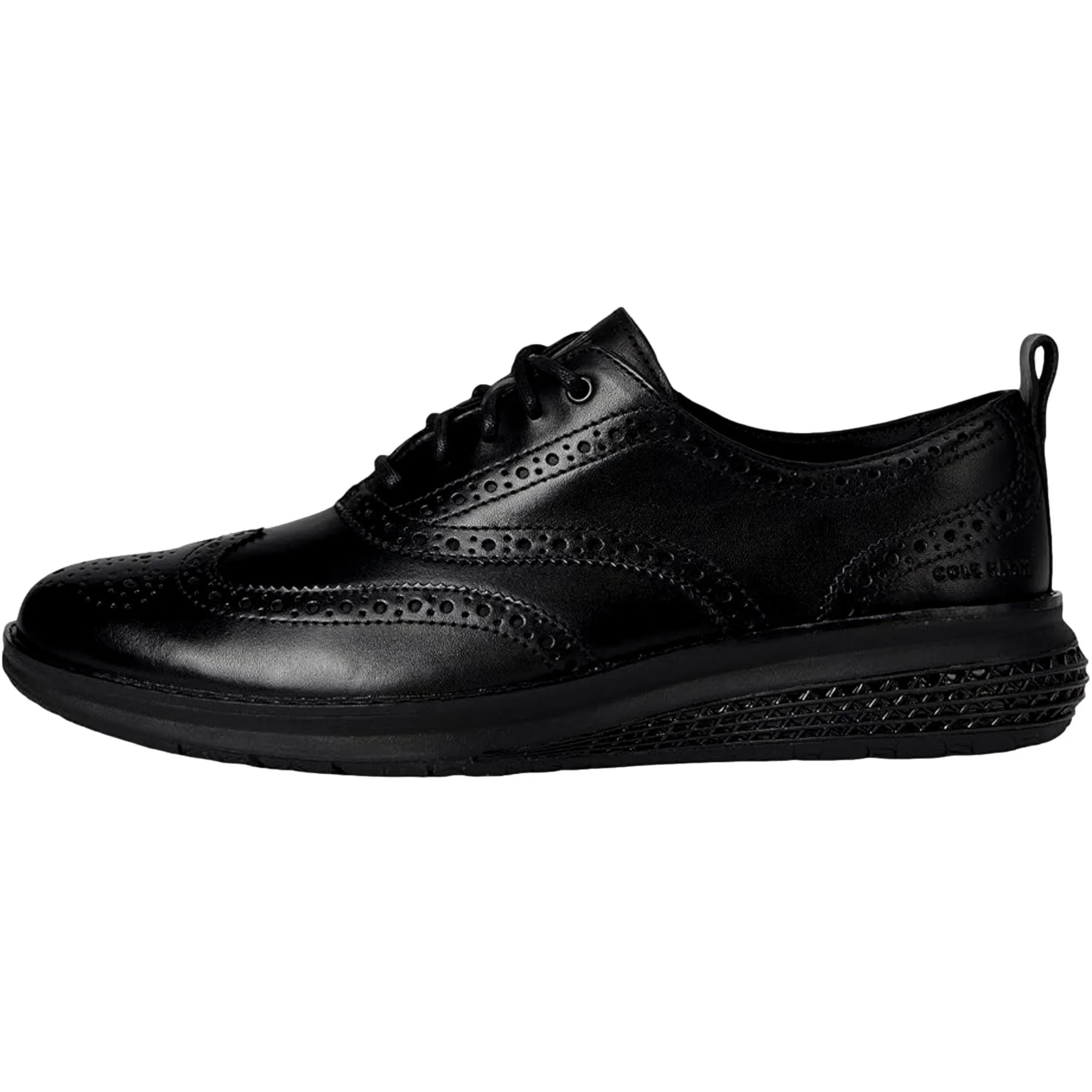 Simple Leather Cole Haan Original Grand Energy Weave Wing Tip Oxford Black / Black / Black  C40677 Men's