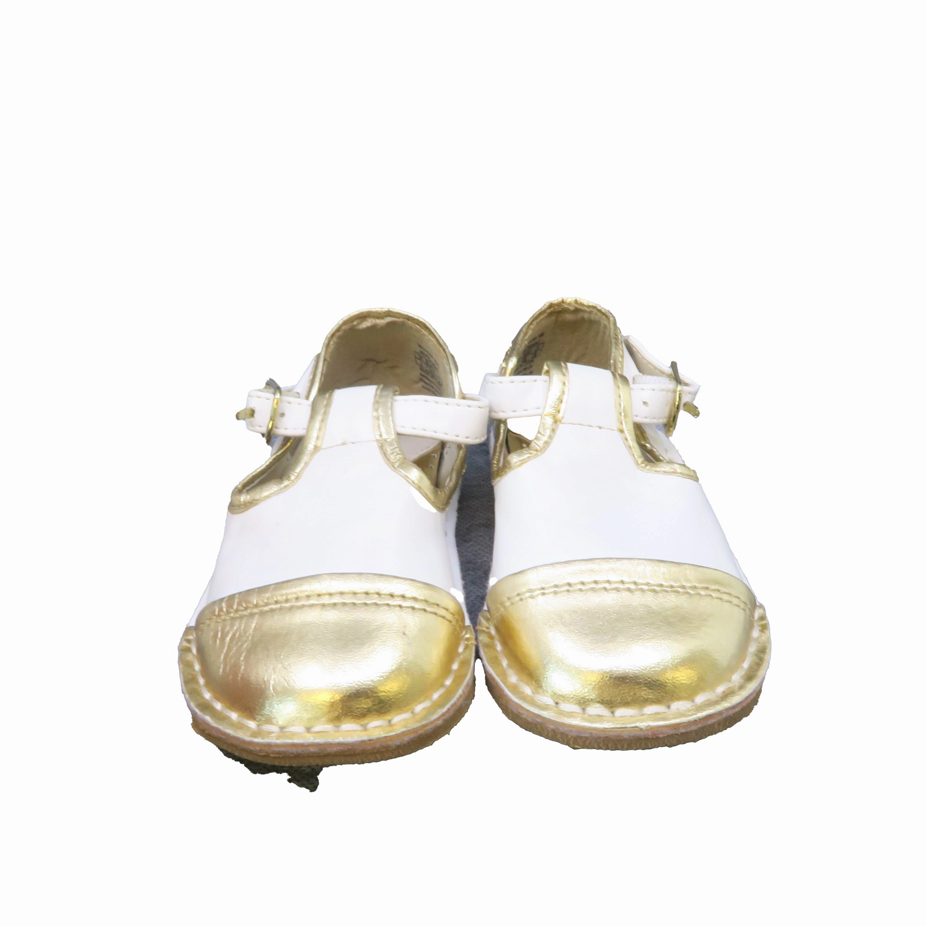 Pointed Toe Cole Haan Girls White | Gold Shoes