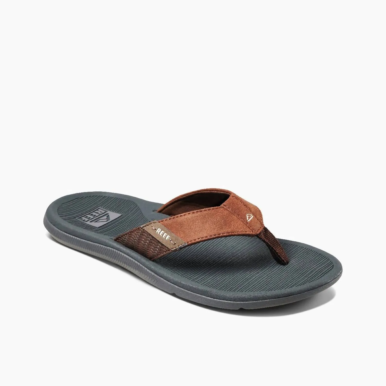 Men's Santa Ana Flip-Flops In Grey/tan Quick Fit