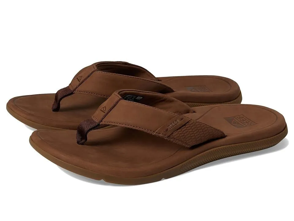 Quick Rest Reef Santa Ana CJ2902 Sandal Men's US 11 Brown Leather Round toe Slip-On ZOGG41