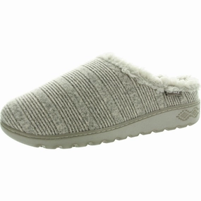 Womens Faux Fur Lined Faux Fur Slide Slippers Cushioned Quick Drying