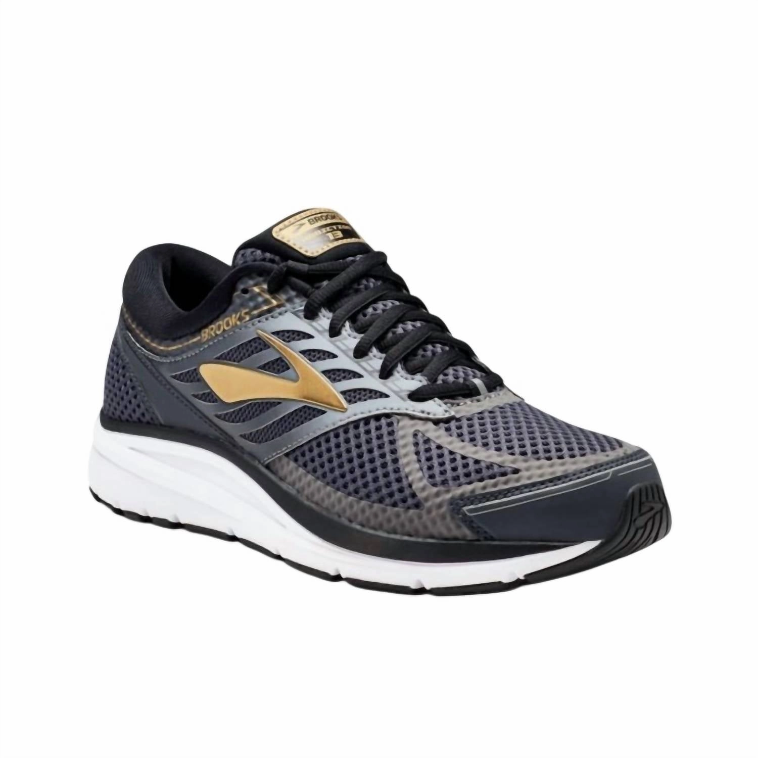 style - focused hook - and - loop running shoes Men's Addiction 13 Running Shoe In Black/ebony/metallic Gold