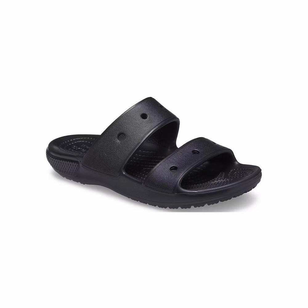 Crocs Unisex Classic Two-Strap Slide Sandals - Black Everyday Slip