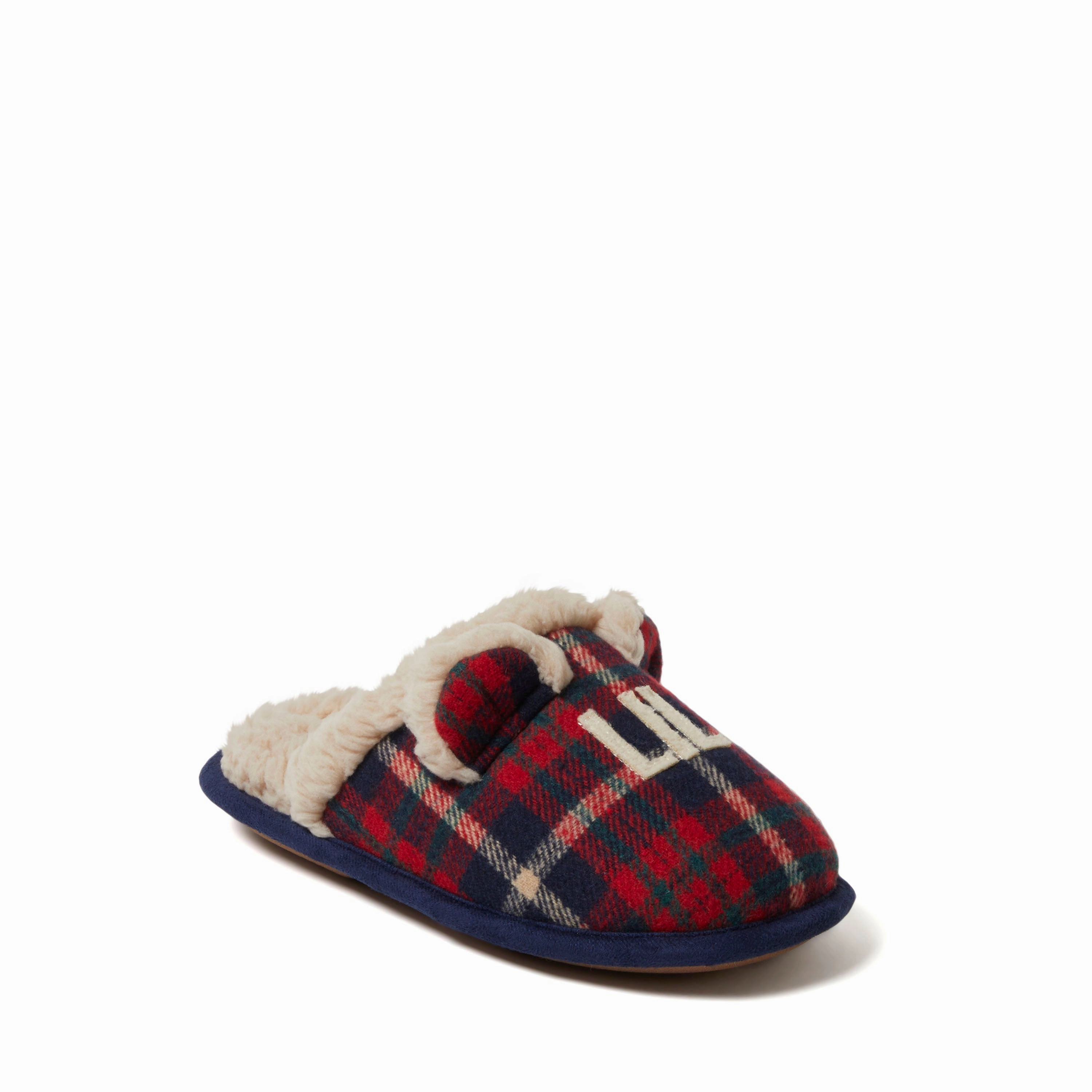 Casual Walk Flexible Use Dearfoams Kids Lil Bear Plaid Scuff Slipper