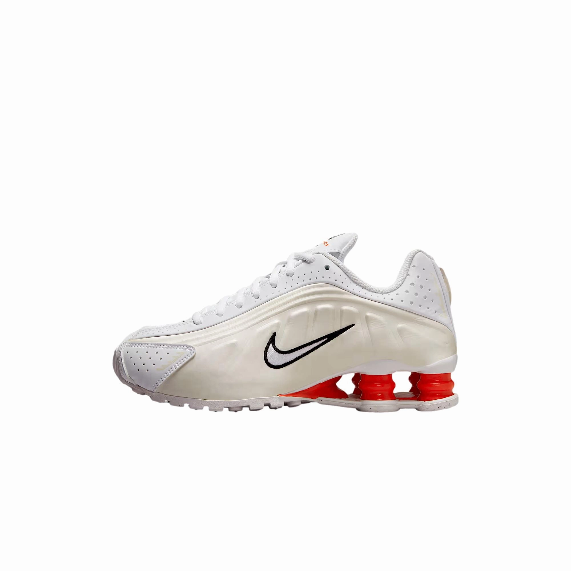 Nike Shox R4 White / White - Phantom  CW2626-102 Grade-School Smooth Motion Dynamic Flex Neck
