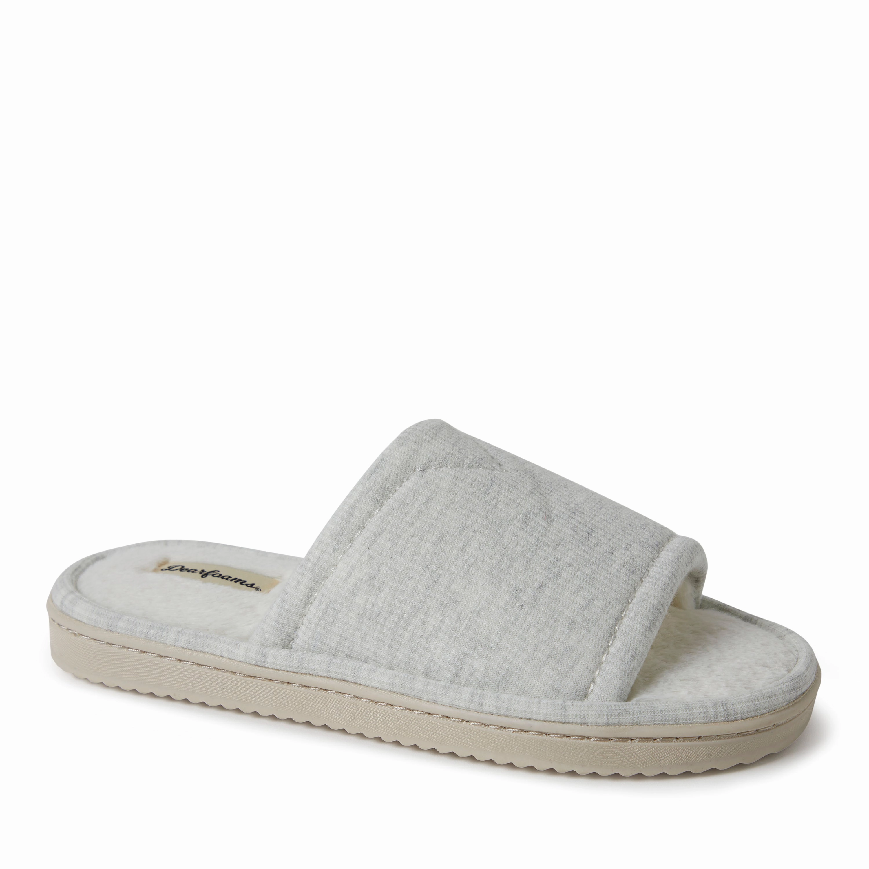 Relax Mode Instant Step Dearfoams Womens Demi Rib Knit Slide