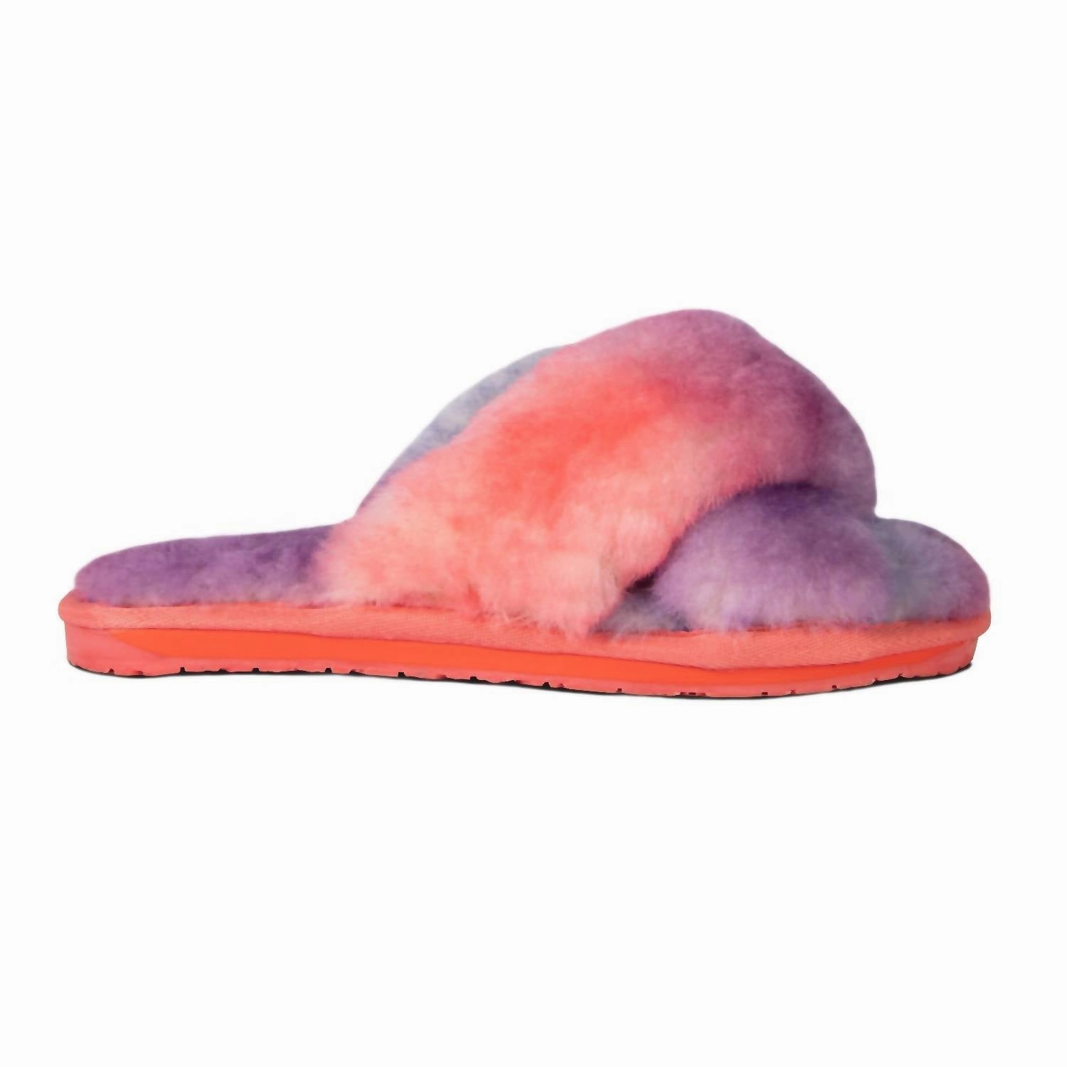 Quick Fit Ladies Duo-Tone Emma Sheepskin Slipper In Tie/dye