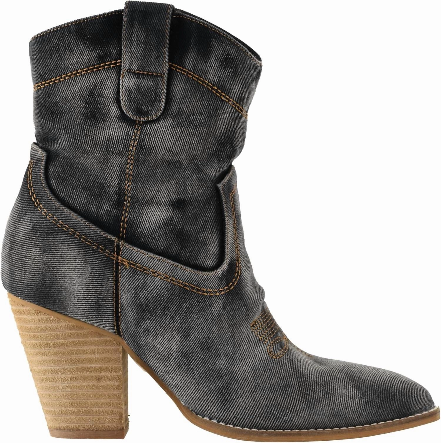 Women's Denim Friends In Low Places Boots In Black Neutral Build