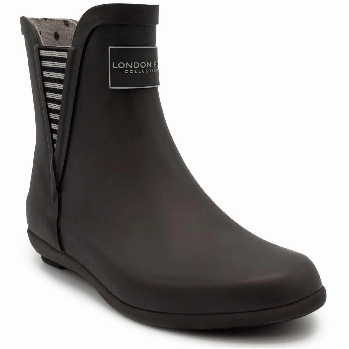 Piccadilly Womens Faux Leather Ankle Rain Boots Everyday Use Workwear Style