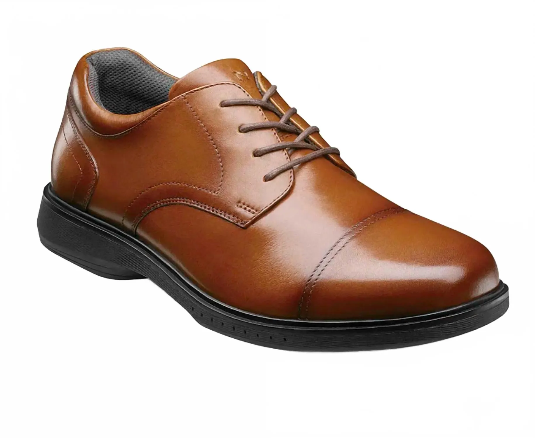 Updated Oxfords Everyday Comfort Men's Kore Pro Plain Toe Oxford Shoes In Cognac