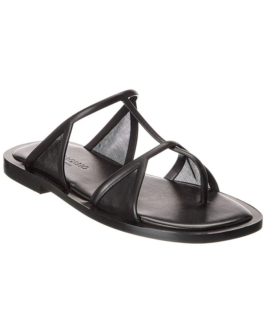 Ferragamo Gioventu Leather Sandal Toe Freedom