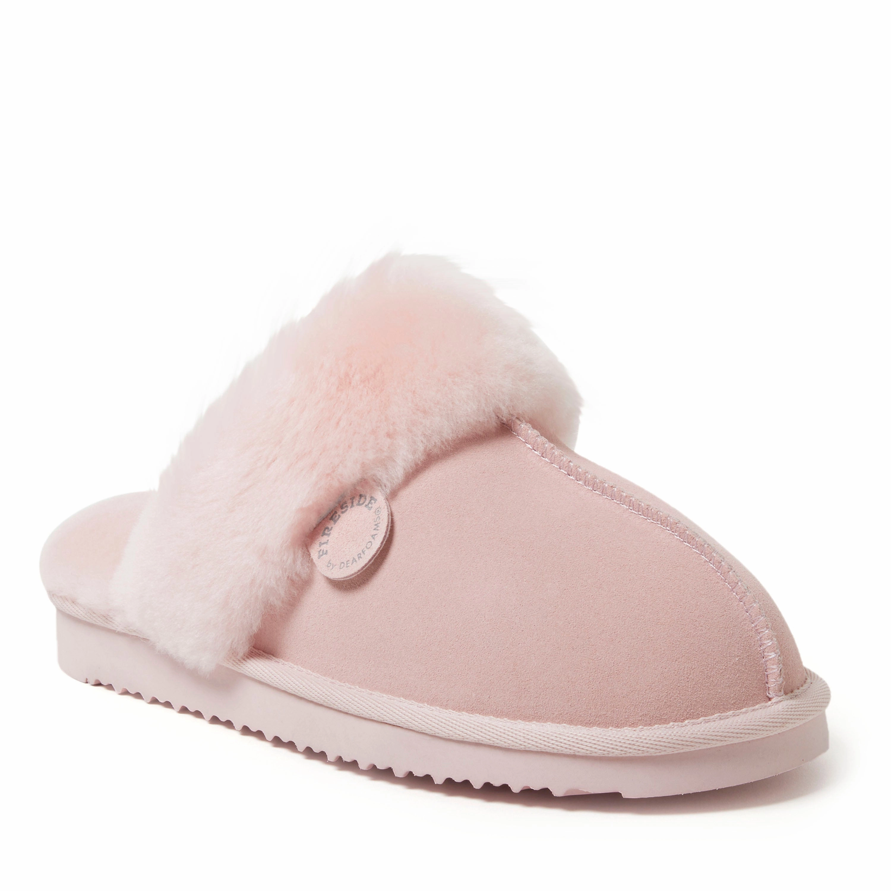 Fireside by Dearfoams Women's Sydney Genuine Shearling Scuff Slipper Anti Bacterial