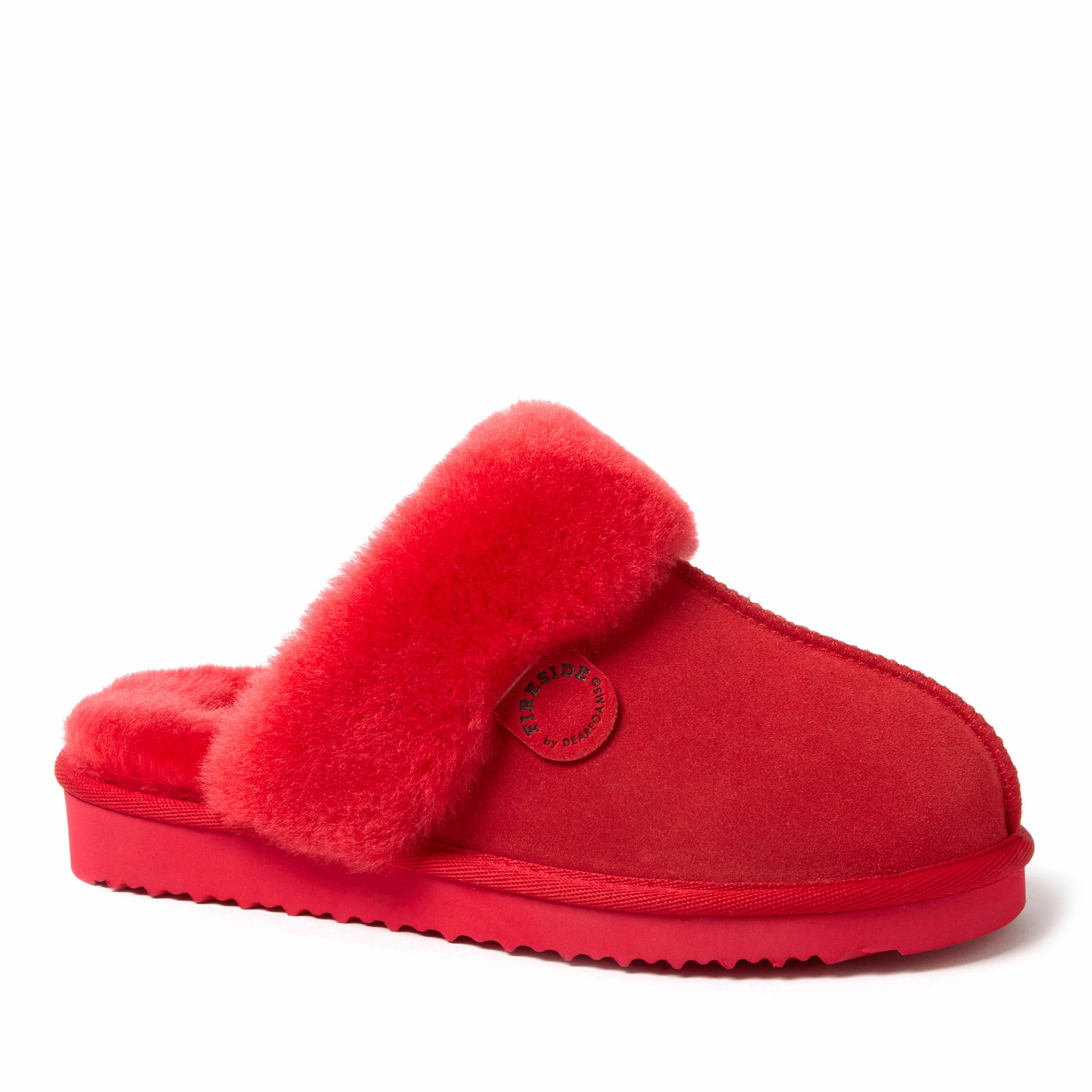 Stylish Footwear Fireside by Dearfoams Women's Sydney Genuine Shearling Scuff Slipper