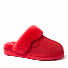 Stylish Footwear Fireside by Dearfoams Women's Sydney Genuine Shearling Scuff Slipper