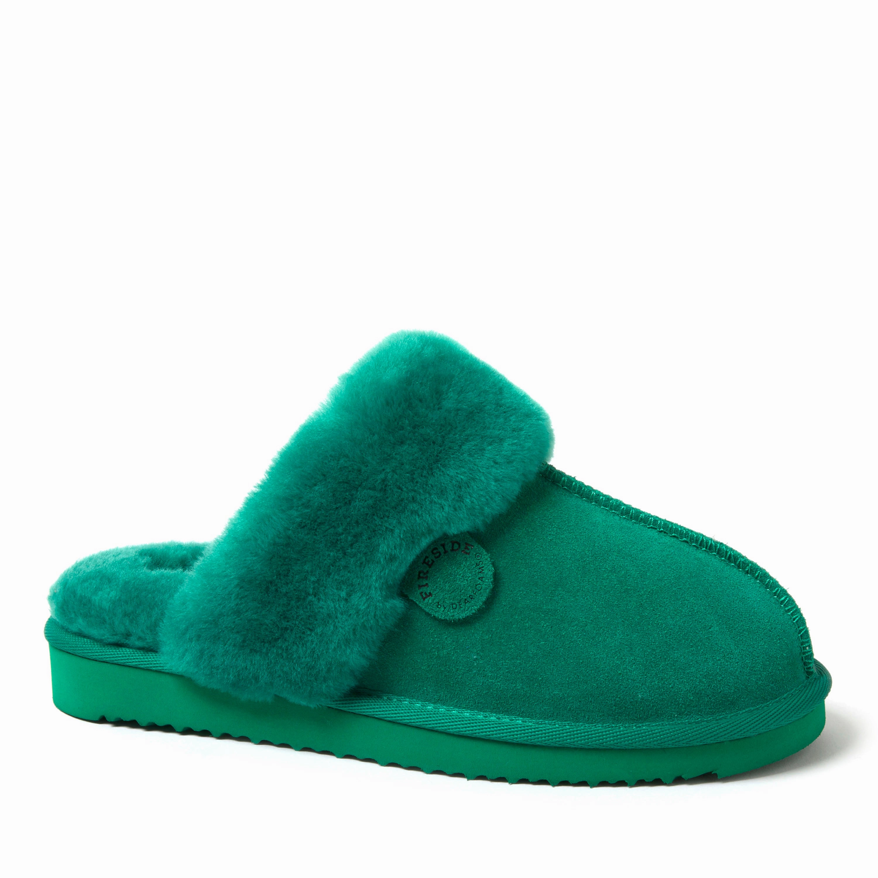 Fireside by Dearfoams Women's Sydney Genuine Shearling Scuff Slipper Beach Walking